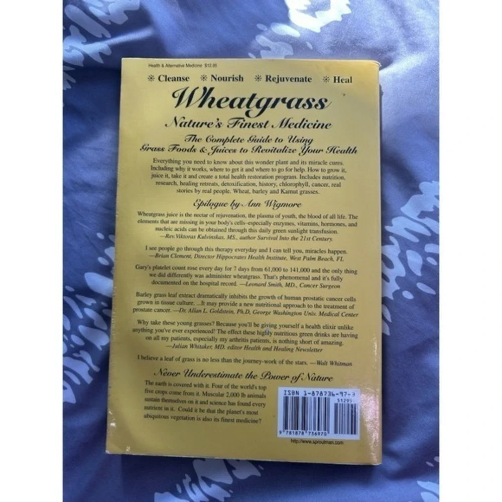 Wheat Grass Natures Finest Medicine Complete‎ Guide To Grasses Revitalize Health